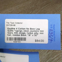 4 Cotton No Bow Leg Quilts *vgc/gc, clean, puckers, mnr tears, thin, snags, faded, pilly, mnr hair, residue
