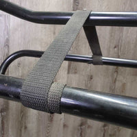 Folding Metal Saddle Stand, wire bottom rack, tag *gc, rust, scuffs, scratches, mnr dirt
