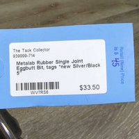 Rubber Single Joint Eggbutt Bit, tags *new

