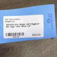 Hvy Single Joint Eggbutt Bit, tags *new
