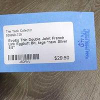 Thin Double Joint French Link Eggbutt Bit, tags *new
