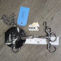 SS Thin Single Joint Pelham Bit, hooks, chain, tags *new
