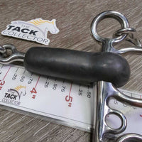 SS Rubber Single Joint Pelham Bit, hooks, chain, tags *new

