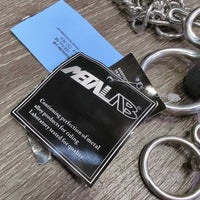 SS Rubber Mullen Mouth Pelham Bit, hooks, chain, tags *new
