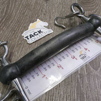 SS Rubber Mullen Mouth Pelham Bit, hooks, chain, tags *new
