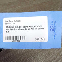 Single Joint Kimberwick Bit, hooks, chain, tags *new

