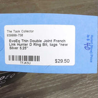 Thin Double Joint French Link Hunter D Ring Bit, tags *new
