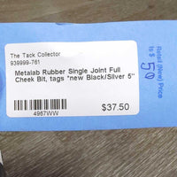 Rubber Single Joint Full Cheek Bit, tags *new
