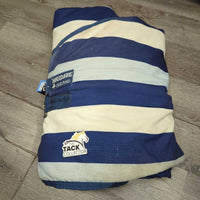 Hvy Stable Blanket *fair, v.dirty, lining holes, smells, film, pulled seams, snags, holes, slices, scratches
