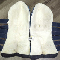 Tall Front & Hind Shipping Boots, Fleece Lined *gc, clean, older, mnr edge tears, rubs, thin spots, clumpy, faded, stains, threads
