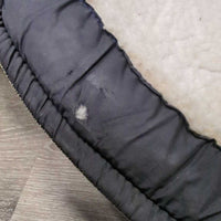 Tall Front & Hind Shipping Boots, Fleece Lined *gc, clean, older, mnr edge tears, rubs, thin spots, clumpy, faded, stains, threads
