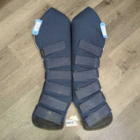 Tall Front & Hind Shipping Boots, Fleece Lined *gc, clean, older, mnr edge tears, rubs, thin spots, clumpy, faded, stains, threads
