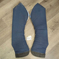 Tall Front & Hind Shipping Boots, Fleece Lined *gc, clean, older, mnr edge tears, rubs, thin spots, clumpy, faded, stains, threads
