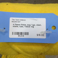 4 Fleece Polos, bag *vgc, clean, stains, rubs

