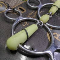 3 Ring Double Joint Gag "Apple Mouth" Bit, center roller, board, tags *new, mnr scuffs

