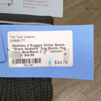 2 Rugged Winter Boots "Snow Mushers" Dog Boots, Pkg *new
