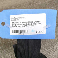 4 Fleece Lined Winter Dog Boots, Mesh Bag, Tag *new
