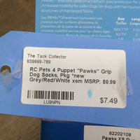 4 Puppet "Pawks" Grip Dog Socks, Pkg *new
