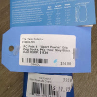 4 "Sport Pawks" Grip Dog Socks, Pkg *new
