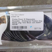 12 Disposable - Reusable - Waterproof Rubber Dog Boots, pkg *new
