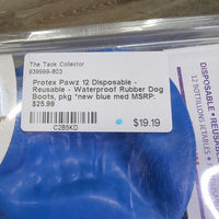 12 Disposable - Reusable - Waterproof Rubber Dog Boots, pkg *new
