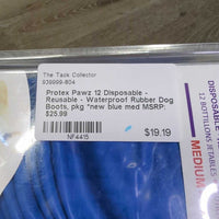 12 Disposable - Reusable - Waterproof Rubber Dog Boots, pkg *new
