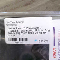 12 Disposable - Reusable - Waterproof Rubber Dog Boots, pkg *new
