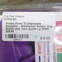 12 Disposable - Reusable - Waterproof Rubber Dog Boots, pkg *new
