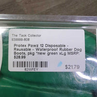 12 Disposable - Reusable - Waterproof Rubber Dog Boots, pkg *new
