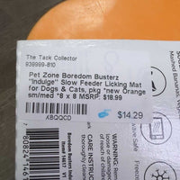 Boredom Busterz "Indulge" Slow Feeder Licking Mat for Dogs & Cats, pkg *new
