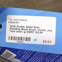 Double Sided Rake - Shedding Blade Brush, Handle, pkg *new
