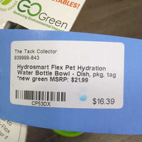 Hydrosmart Flex Pet Hydration Water Bottle Bowl - Dish, pkg, tag *new
