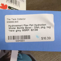 Hydrosmart Flex Pet Hydration Water Bottle Bowl - Dish, pkg, tag *new
