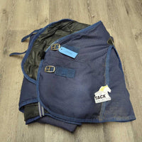 Med?Hvy Winter Blanket, 1 leg *gc/fair, clean, faded, older, 0 wpf, rusty, large rips, holes, dirt/residue, torn seam
