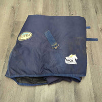 Med?Hvy Winter Blanket, 1 leg *gc/fair, clean, faded, older, 0 wpf, rusty, large rips, holes, dirt/residue, torn seam
