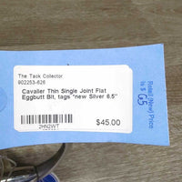 Thin Single Joint Flat Eggbutt Bit, tags *new
