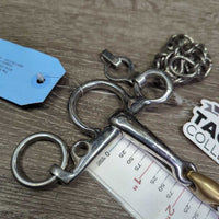 SS Double Joint Lozenge Pelham Bit, hook, chain *like new, mnr scuffs
