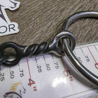 Double Joint Twisted Sweet Iron Loose Ring Bit, tags *new
