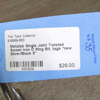 Single Joint Twisted Sweet Iron D Ring Bit, tags *new
