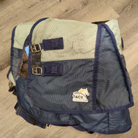 High Neck Hvy Winter Blanket, 2 legs *vgc/gc, snags, stains, clean, smells, mnr wpf, older
