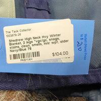 High Neck Hvy Winter Blanket, 2 legs *vgc/gc, snags, stains, clean, smells, mnr wpf, older
