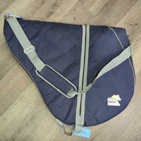 Fleece Lined Padded Saddle Carrying Bag, shoulder strap *vgc, older, mnr hair
