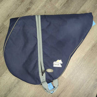 Fleece Lined Padded Saddle Carrying Bag, shoulder strap *vgc, older, mnr hair
