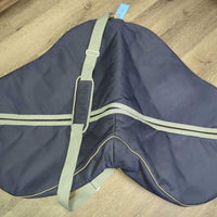 Fleece Lined Padded Saddle Carrying Bag, shoulder strap *vgc, older, mnr hair
