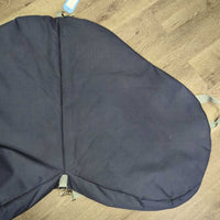 Fleece Lined Padded Saddle Carrying Bag, shoulder strap *vgc, older, mnr hair
