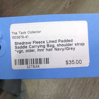 Fleece Lined Padded Saddle Carrying Bag, shoulder strap *vgc, older, mnr hair

