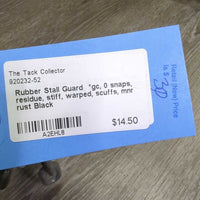 Rubber Stall Guard *gc, 0 snaps, residue, stiff, warped, scuffs, mnr rust

