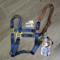 Nylon Breakaway Halter, Leather Crown, Spring Snap, Tag *new
