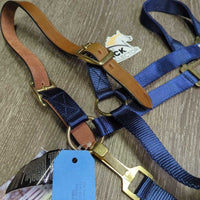 Nylon Breakaway Halter, Leather Crown, Spring Snap, Tag *new
