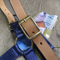 Nylon Breakaway Halter, Leather Crown, Spring Snap, Tag *new
